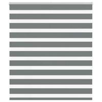 VidaXL Zebra rolgordijn 135x150 cm stofbreedte 130,9 cm donkergrijs - thumbnail