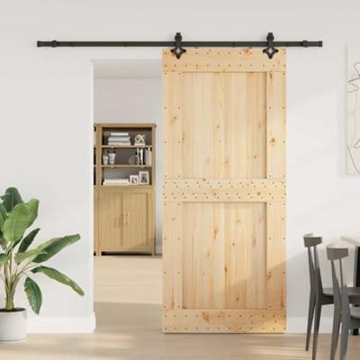Schuifdeur met beslag 100x210 cm massief grenenhout