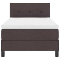 Boxspring bed met matras Donkerbruin 100 x 200 cm Stof - thumbnail