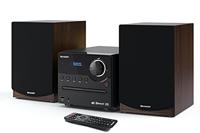 SHARP XLB517DBR Mirco-geluidssysteem 45W (digitale radio met DAB, DAB+ en FM/FM-radio, Bluetooth, USB, CD, MP3), bruin - thumbnail