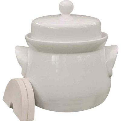 3240 Mini-Gärtopf creme 4,0 l mit Deckel und Steinen Fermentatiepot