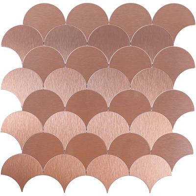 Zelfklevende Visgraattegels Roségoud - Luxe Wanddecoratie