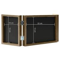 Fotolijst drieluik 22x15 cm+2x(10x15 cm) lichtbruin - thumbnail