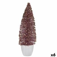 Decoratieve figuren Kerstboom Roze Gouden 10 x 33 x 10 cm (6 Stuks) - thumbnail