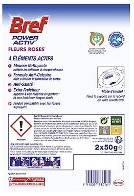 Bref Bref Toiletblok Power Activ Pink Flowers Duopack - 50 gr Bref Bref Toiletblok Power Activ Pink Flowers Duopack - 50 gr