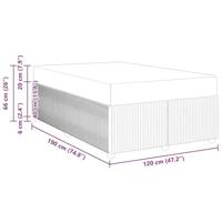 Bedframe met matras met matras Donkerbruin 120 x 190 cm Stof - thumbnail