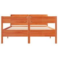 Bed met matras massief grenenhout wasbruin 140x190 cm - thumbnail