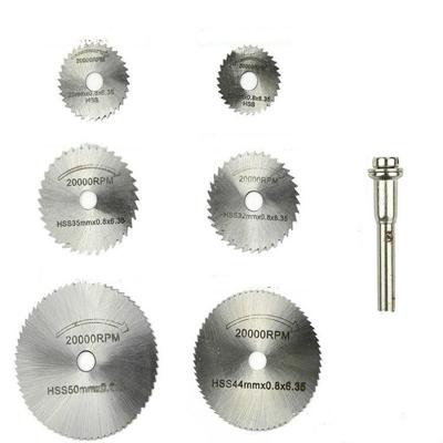 7 STKS/set elektrische Grinder Saw Blade hoge snelheid stalen zaag Blade houtbewerking zaagblad hoge snelheid staal snijden stuk model: 11026