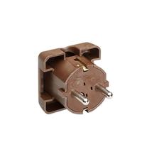 BACHMANN Geaarde stekker, bruine platte uitvoering, monteerbaar - thumbnail