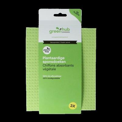 Greenhub Sponsdoeken plantaardig 3 Stuks Greenhub Sponsdoeken plantaardig 3 Stuks