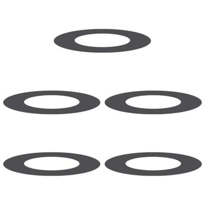 VidaXL Geschikt voor platte boomringen 5 pcs zwart ø40 / 70 cm staal