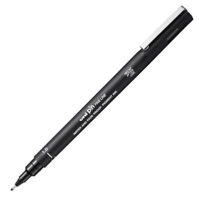 Uni Pin fineliner, ronde punt, 1,0 mm, zwart