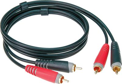 Klotz AT-CC0100 RCA kabel 1 meter met 24K cinch pluggen