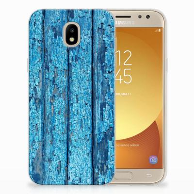 Samsung Galaxy J5 2017 | Bumper Hoesje | Wood Blue
