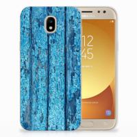 Samsung Galaxy J5 2017 | Bumper Hoesje | Wood Blue - thumbnail