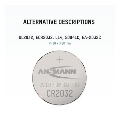 Ansmann knoopcel lithium coin cell cr2032, 3v - thumbnail