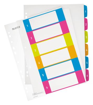 Leitz WOW printbare index, 6 tabs
