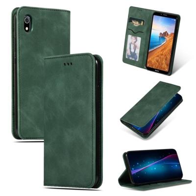 Retro huid voelen Business magnetische horizontale Flip lederen draagtas voor Xiaomi Redmi 7A (Army Green) Retro huid voelen Business magnetische horizontale Flip lederen draagtas voor Xiaomi Redmi 7A (Army Green)