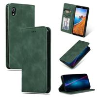 Retro huid voelen Business magnetische horizontale Flip lederen draagtas voor Xiaomi Redmi 7A (Army Green) - thumbnail