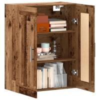 Wandkast 69,5x34x90 cm bewerkt hout oud houtkleurig - thumbnail