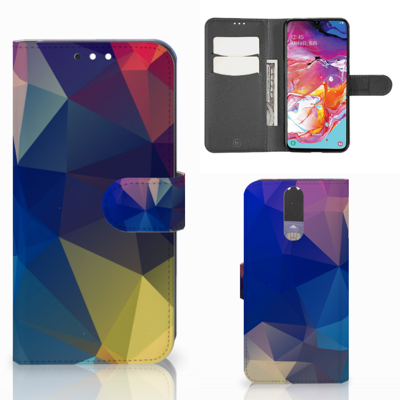 Samsung Galaxy A70 | Book Case | Polygon Dark