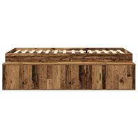 Opbergbedframe met opslag Oud hout 75 x 190 cm Bewerkt hout - thumbnail