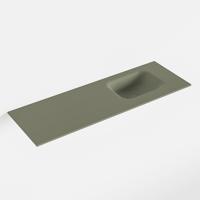 MONDIAZ LEX Army solid surface inleg wastafel voor toiletmeubel 90cm. Positie wasbak rechts - thumbnail
