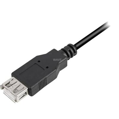 Sharkoon usb 2.0 verlengkabel (zwart, 3 meter, dubbele afscherming)