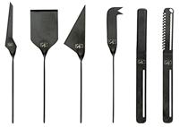 Laguiole Style de Vie Kaasmes en Botermes Zwart - 6 stuks - thumbnail