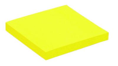 Memoblok quantore 76x76mm neon geel 100