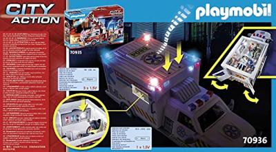 Playmobil 70936 City Action US Ambulance + Licht en Geluid - thumbnail