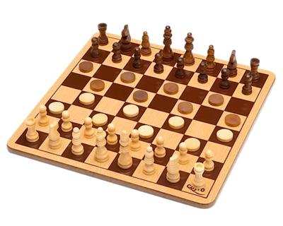 Schaken en Dammen Spelbord Cayro 751 Hout