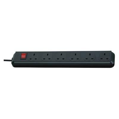 Brennenstuhl 1159503 Eco-verlengkabel 6-voudig zwart 1,5 m 05 VV-F 3 g1,25