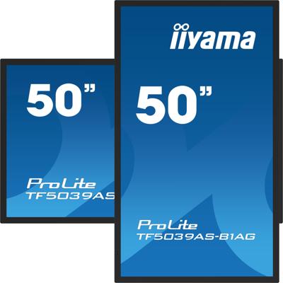 iiyama TF5039AS-B1AG computer monitor 125,7 cm (49.5") 3840 x 2160 Pixels 4K Ultra HD LED Touchscreen Zwart