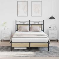 Bedframe zonder matras hout sonoma eikenkleurig 120x190 cm - thumbnail