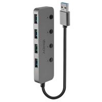 USB-HUB LINDY Zwart Grijs (1 Stuks) - thumbnail