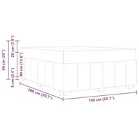 Bedframe met matras Crème 140 x 200 cm Stof - thumbnail