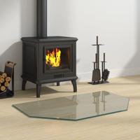 VidaXL Glasplaat openhaard zeshoekig 80x50 cm - thumbnail