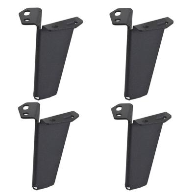 Massief stalen meubelpoot zwart taps 8 bij 5 cm en hoogte 10 cm - 4 stuks