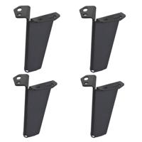 Massief stalen meubelpoot zwart taps 8 bij 5 cm en hoogte 10 cm - 4 stuks - thumbnail
