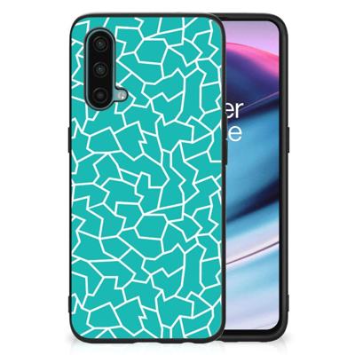 OnePlus Nord CE 5G Leuk Telefoonhoesje Cracks Blue