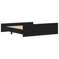 Bedframe zonder matras 200x200 cm bewerkt hout zwart eikenkleur - thumbnail