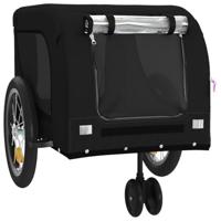 Hondenfietstrailer oxford stof en ijzer zwart - thumbnail