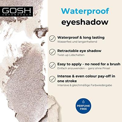 Gosh Forever Metallic Eyeshadow Stick 1.50 g 01 Silver Rose Oogschaduw 1.5 g - thumbnail