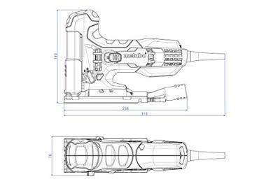 Metabo STE 100 QUICK SET DECOUPEERZAAG in koffer + 20 decoupeerzaagbladen - 601100900