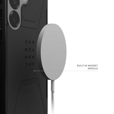 Urban Armor Gear Civilian Backcover Samsung Galaxy S25 Zwart Inductieve lading, Stootbestendig - thumbnail