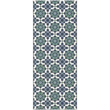 Vloerkleed Seripe - blauw - 80x200 cm - Leen Bakker