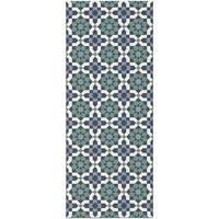 Vloerkleed Seripe - blauw - 80x200 cm - Leen Bakker - thumbnail