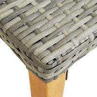 VidaXL Tuinbank 80 cm poly rattan grijs - thumbnail