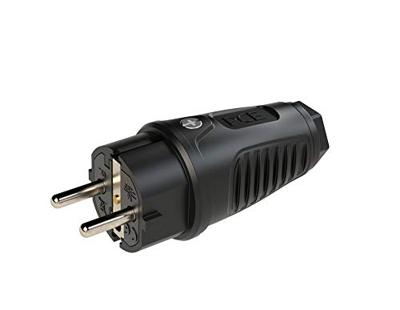 PC Electric 0522-ss Stekker met randaarde Massief rubber Zwart IP54